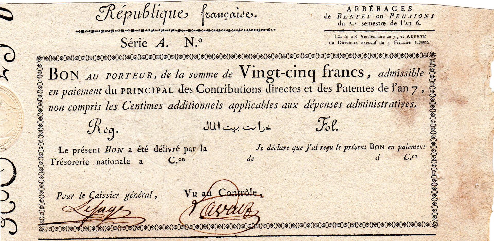 Bon du trésor au porteur Clearance